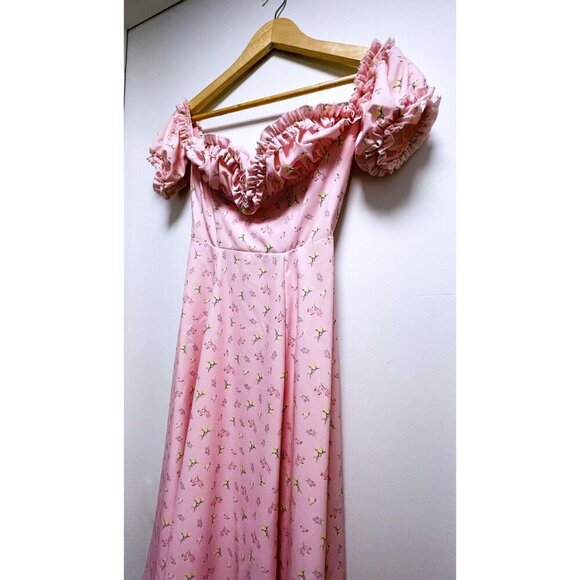 House of CB Pink Floral Midi Dress - Picture 11 of 15